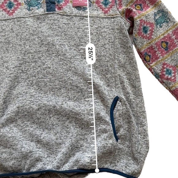 Simply Southern Tried And True Women's Comfy Quarter Button Pullover Size Large - Picture 8 of 8